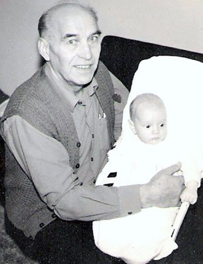 Edvard Emborg med Linus 1970